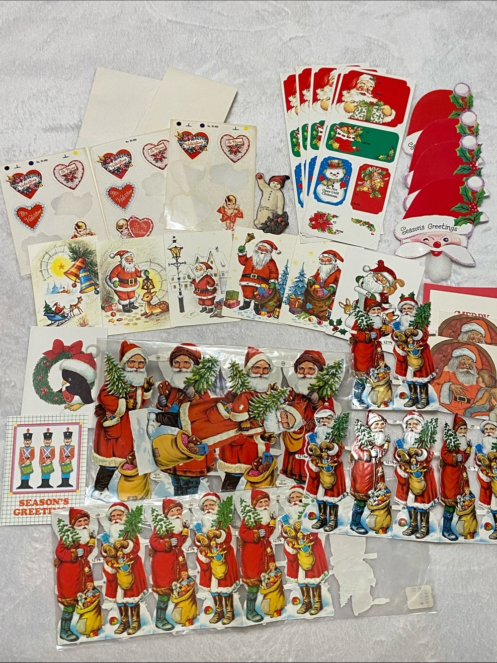 Vintage Santa Christmas ephemera for scrapbooking